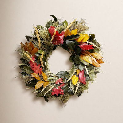 22" Handcrafted Oak Leaf Wreath