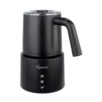 Ovente Electric Milk Frother with Stainless Steel Nonstick Carafe, Portable  Compact Milk Warmer Automatic Hot or Cold Foamer and Steamer for Coffee  Latte Cappuccino Hot Chocolate, Black FR1208B 