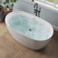 51'' Acrylic Freestanding Tub Deep Soaking Acrylic Japanese Bathtub with Overflow Drain