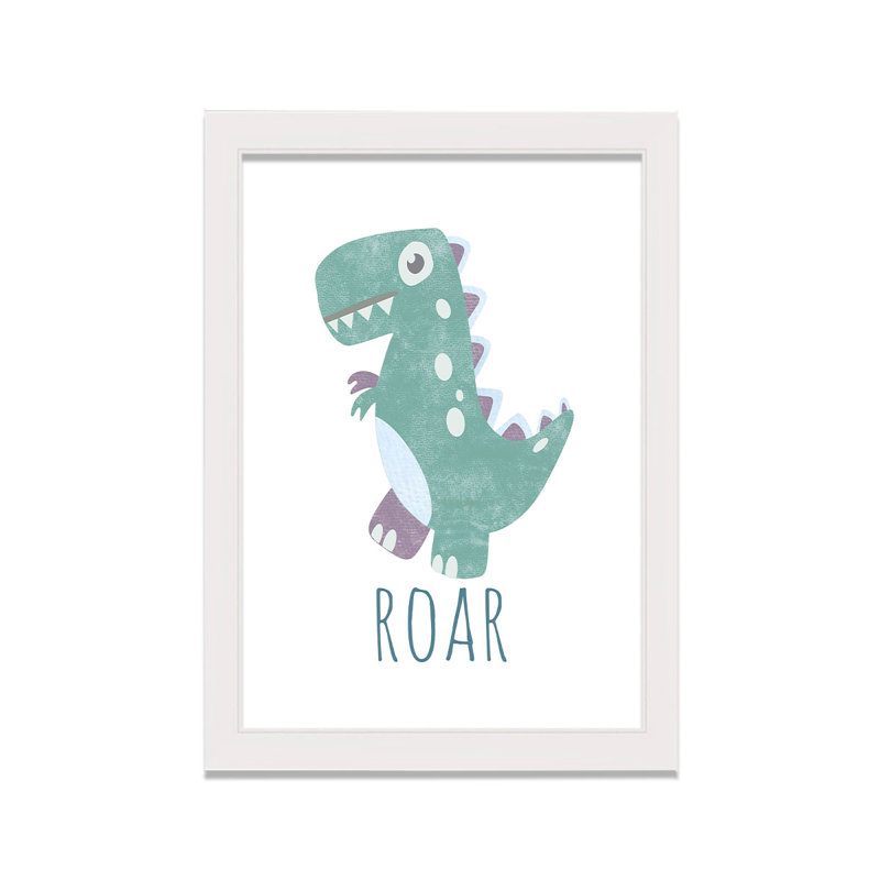 «Roar Simple Dino», art encadré, H 30 po x l 20 po x P 1 po