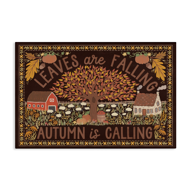«Leaves Falling on Brown» par Laura Marshall, H 20 po x l 30 po