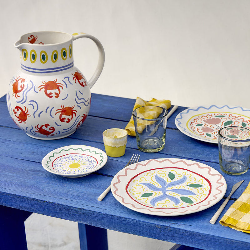 Summer Bliss Stoneware Pitcher
