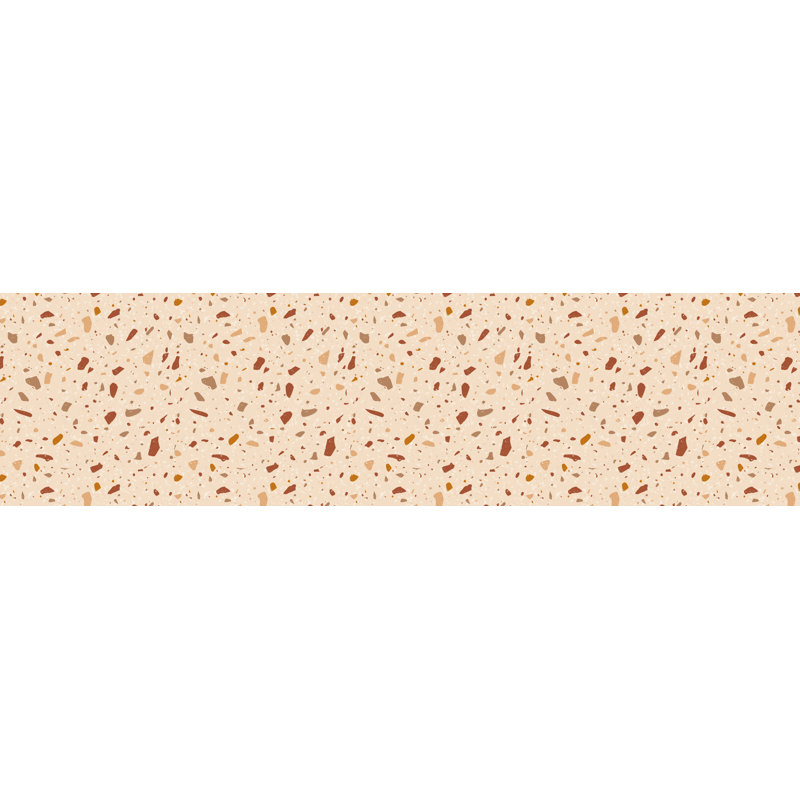 Ruslana Vinyl Machine Printed Area Rug, Rectangle 2'7.5" x 9'10.1"