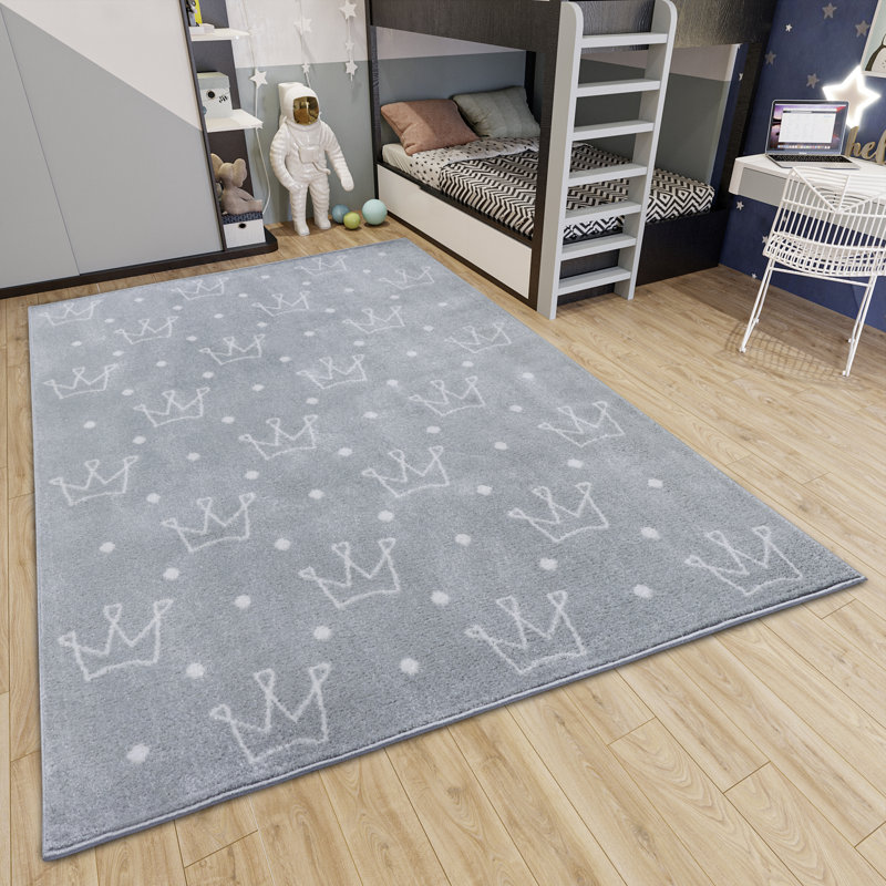 Adventures Children Grey Indoor/Outdoor Rug, Rectangular 120 x 170cm