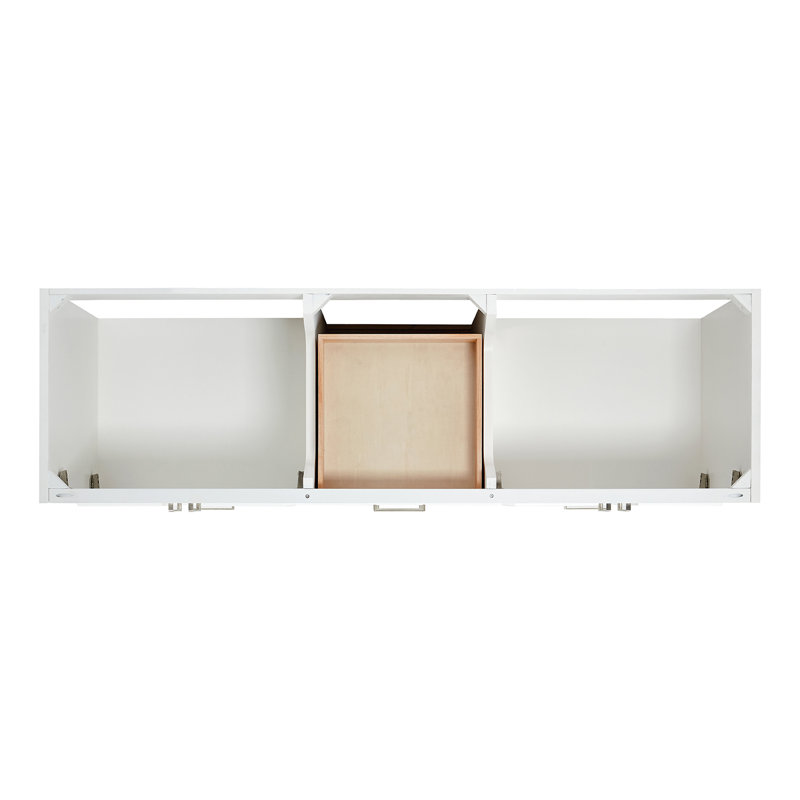 Stafford 72.75'' W Double Bathroom Vanity Base, White