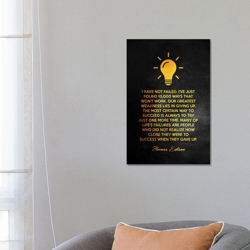 «Thomas Edison» par Adrian Baldovino - impression, H 26 po x l 18 po x 1,5 po