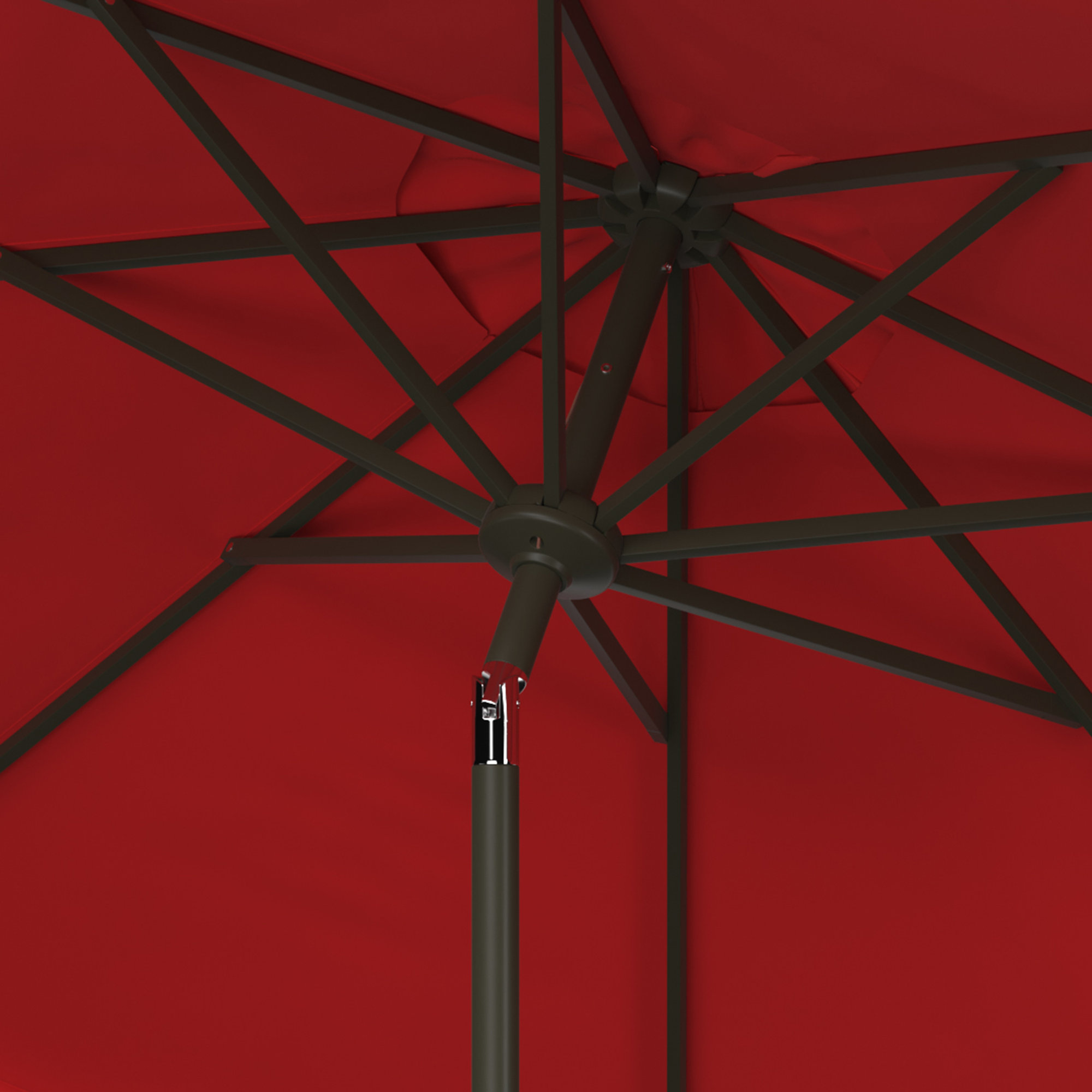 Bourbana 130'' Outdoor Umbrella, Red/White