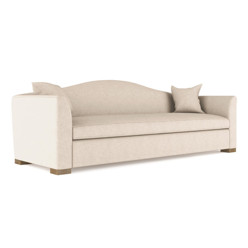 Canapé Horatio, Velours moelleux huître, H 33 po x l 108 po x P 40 po, Ébène