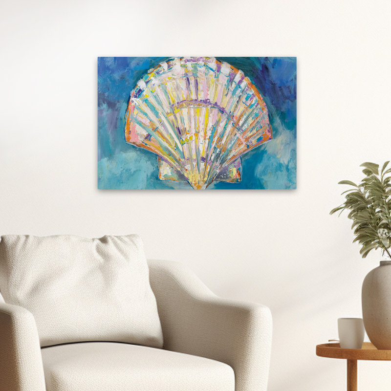 Coquille de pétoncle nautique et côtière, H 24 po x l 16 po
