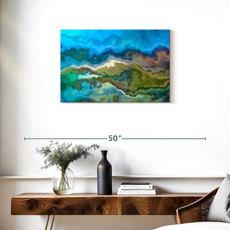 Avery Wavescape bleu et vert, H 20 po x l 30 po