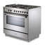 Verona Ultima 36" 5 Burner Single Gas Range - Stainless