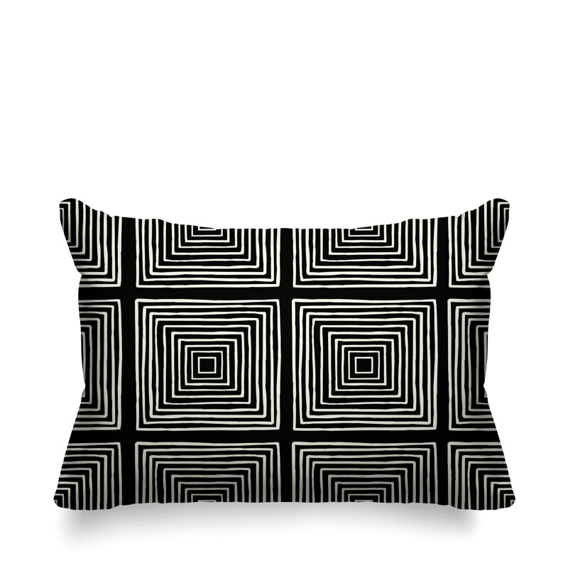 Housse et insert de coussin d'extérieur, Noir