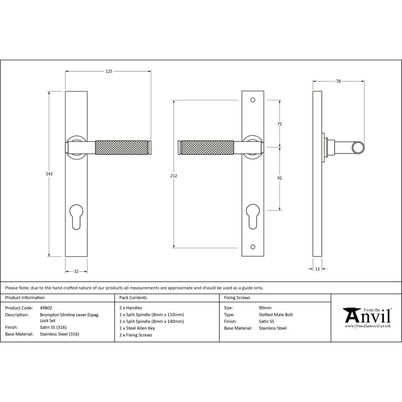 Door Accessory, Satin Marine