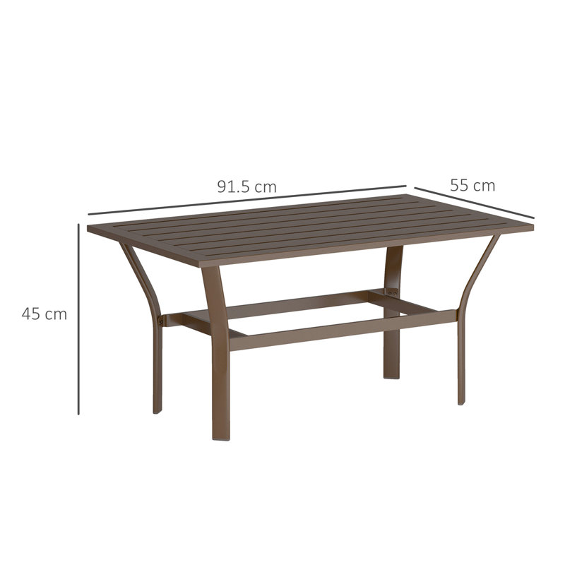 Rectangular 45Cm L Outdoor Coffee Table