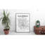 «Columbus City Map», reproduction d'impression sur affiche en orange / gris-24704767