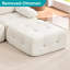 Canapé modulaire velours capitonné modulaire, beige-1119169396
