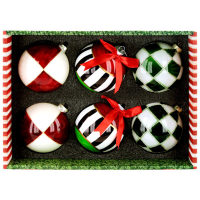 Ornement boule de Noël, boîte de 6 à 4 pouces