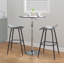 Contemporary Adjustable Bar Table In Black