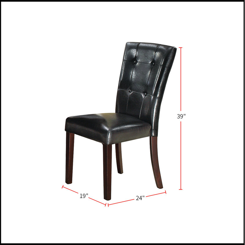 Ensemble de 2 chaises de salle à manger rembourrées modernes avec structure en bois d'hévéa durable et tissu beige confortable