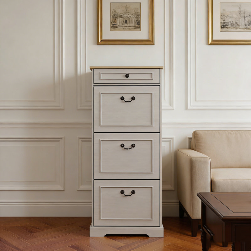 Armoire à chaussures mince et autoportante avec tablettes réglables, 3 tiroirs rabattables et tiroir de rangement supérieur pour l'organisation du vestibule.
