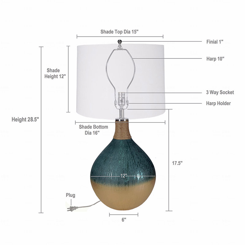 Lampe de table - Matériau décoratif en verre