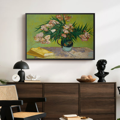 Vase with Oleanders and Books, 1888-Vincent van Gogh-Framed Gallery Wrapped Canvas