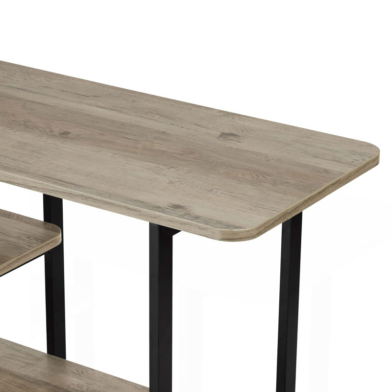 Console Table In Rustic Gray, Gray