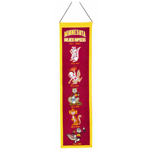NCAA Double Sided 32'' H x 8'' W Wool Banner