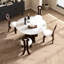 Ensemble de table de salle à manger en marbre fritté moderne de 53 po Ciyah