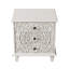 Table de chevet en bois sculpté à 3 tiroirs, commode décorative en relief Scrollwork-515090774