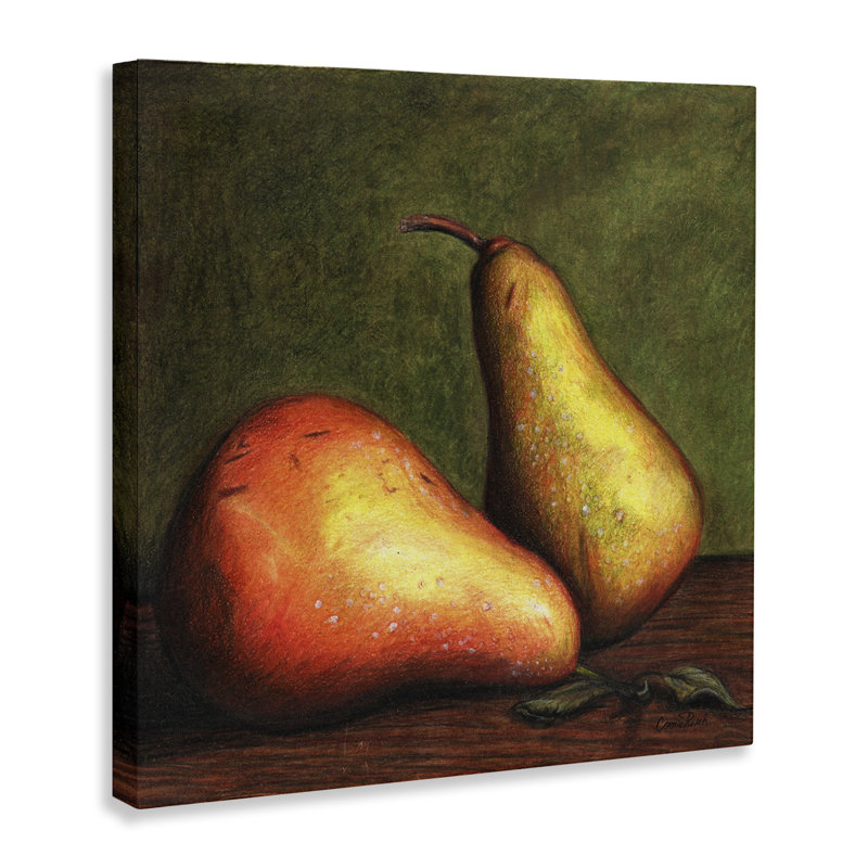 Art mural sur toile Pears Still Life par Connie Resch, H 24 po x l 24 po