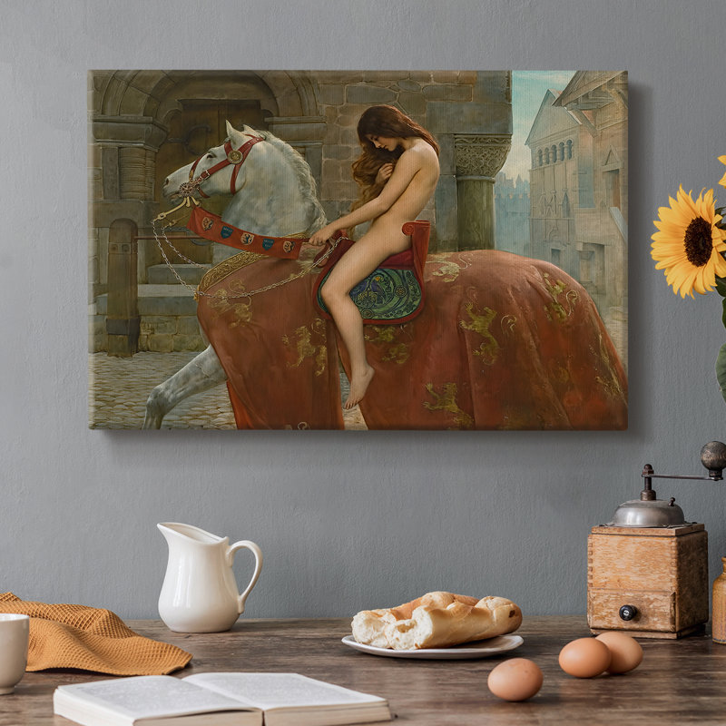 Lady Godiva-John Collier-Gallery, toile tendue-1898, 8 x 12