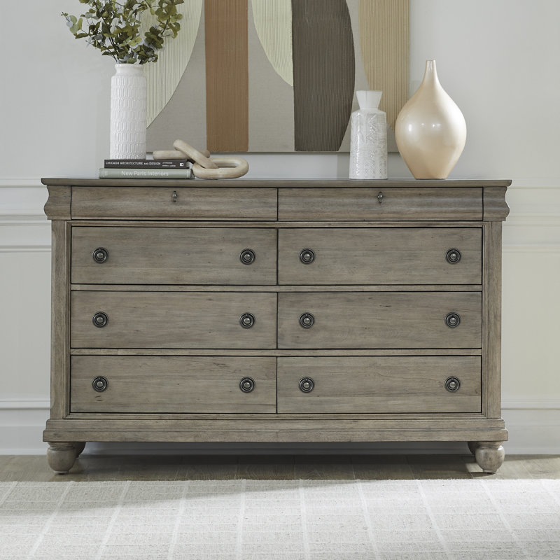 Commode 8 tiroirs Lenny, Marron