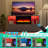 Bhhatu 68'' W High Gloss TV Stand with 35.6'' Fireplace-551682041