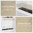 47.2'' Large Vanity Desk with a Mirror, Vanity with LED Light, Makeup Vanity with Power Strip, 8 Drawers and 8 Shelves,Simple, White