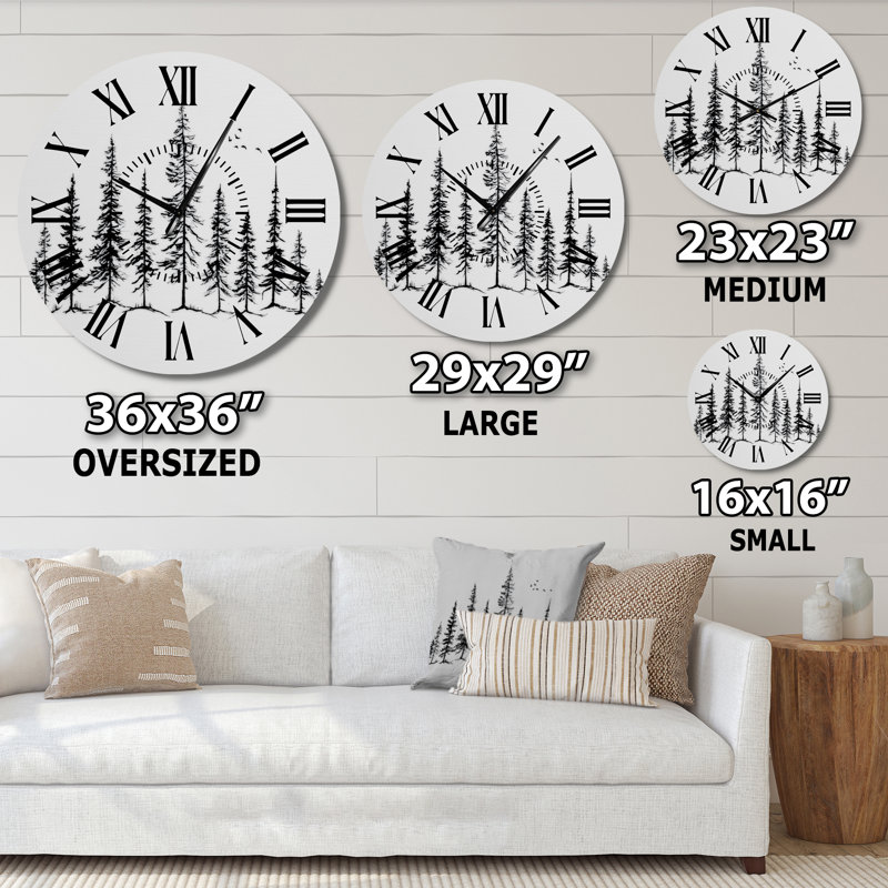 Horloge murale pin, Surdimensionné
