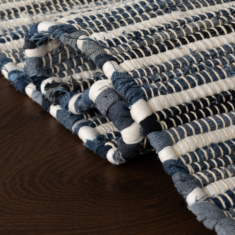 Dira Denim Bohemian Diamond Rug, Runner 2'6" x 8'