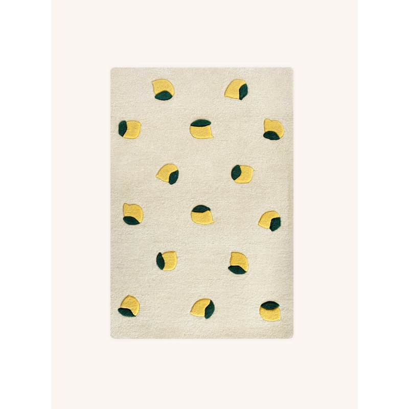 Rug Lemons, Rectangle 2'7.5" x 3'11.24"