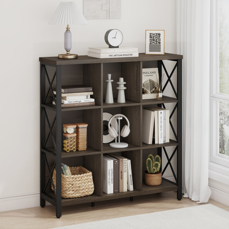 Guinna Cube Bookcase, Walnut Brown