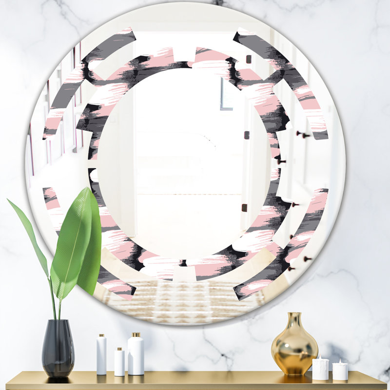 Miroir mural "space paint brush" style moderne sans cadre, 23,6 po x 23,6 po