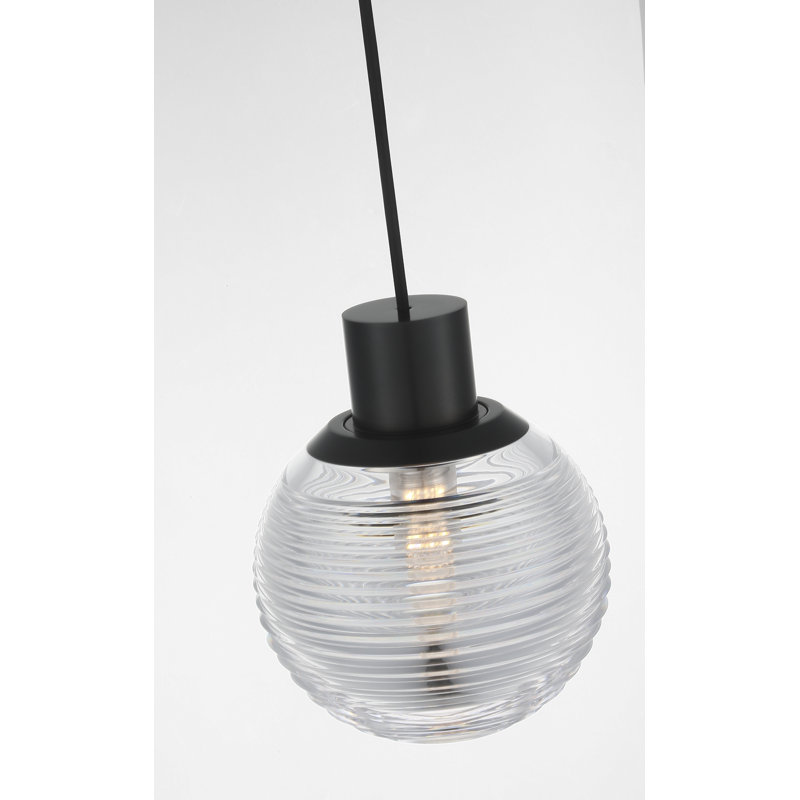 Waterford Circon 5" Mini Pendant with Clear Crystal, Bronze
