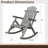 Wooden Outdoor Rocking Chair with Ergonomic High Backrest, Fir Wood Frame-572837638