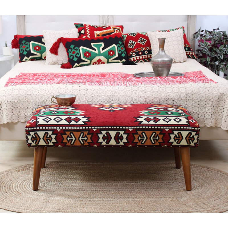 Parkton 91cm Wide Rectangle Ikat Cocktail Ottoman