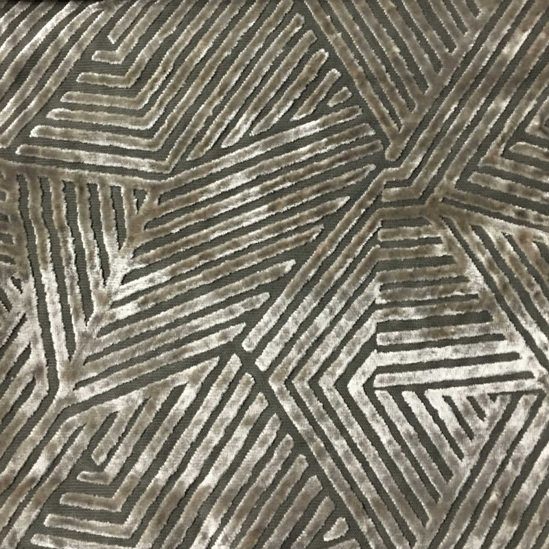 Otis-Aurora Burnout Velvet Fabric, Domino