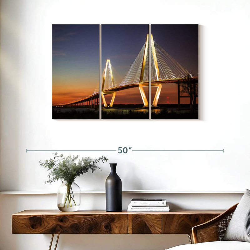 Lilie Arthur Ravenel Jr Bridge Lights, H 24 po x l 38 po