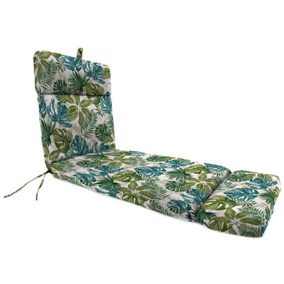 72" x 22" Outdoor Chaise Lounge Cushion with Ties and Loop