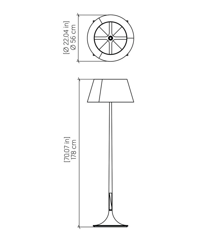 Nosltalgia Floor Lamp, Imbuia, Imbuia