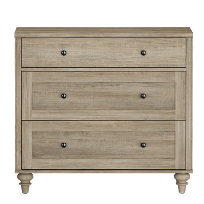 Scarlett End Table For Bedroom With 3 Drawers, Mid Century Modern Wooden Closet Storage Organizer