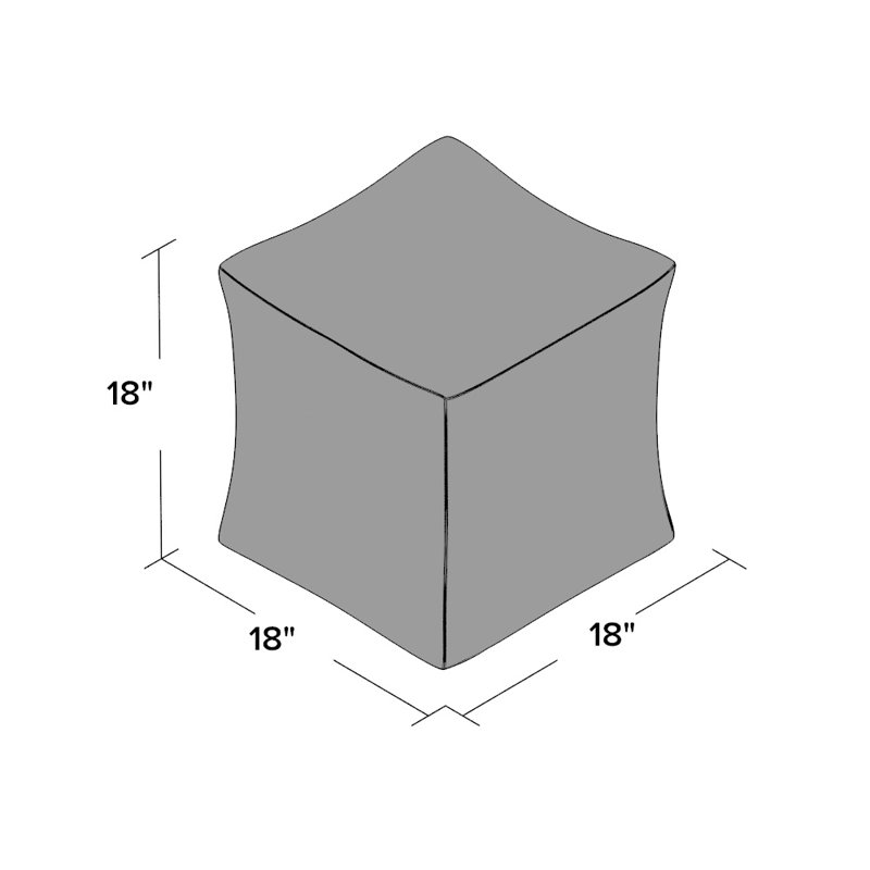 Pouf Lokey, Orange