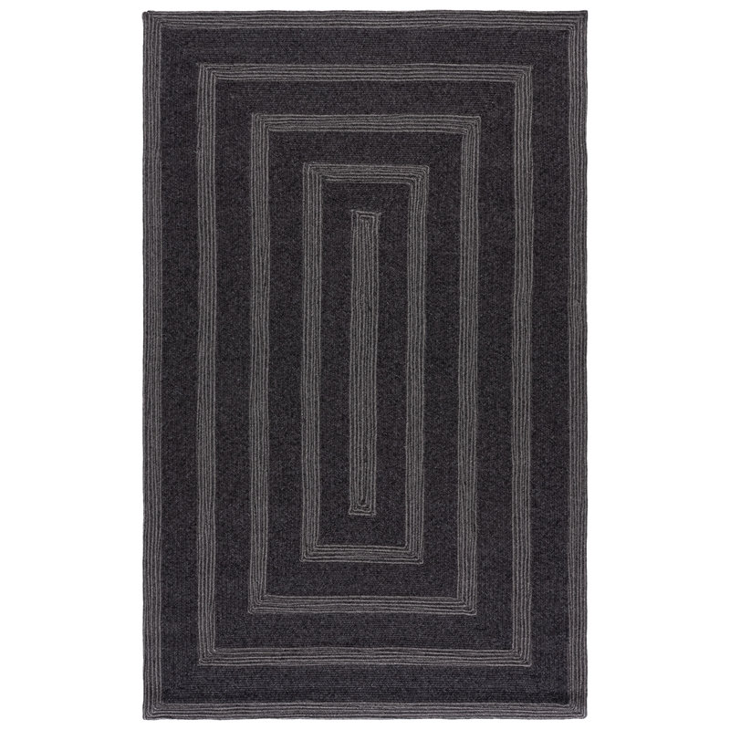 Braided 265 Hand Woven Performance Machine Washable No Pattern Rug, Rectangle 5' x 8'